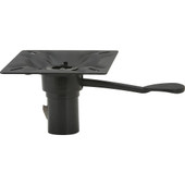ATTWOOD MARI 238150-1 PLTD ST MNT 0 DEG LH HDLE For Use With 2-3/8 Inch Diameter Posts; Left Handle; 0 Degree Tilt Angle; Plated Steel; ABYC Code - AO; Without Slider; Bulk Packaging
