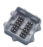 NEWMAR PX-2 WATERPROOF JUNCTION BOX  MEDIUM 3.35 Inch Width x 3.35 Inch Depth x 1.66 Inch Height; 12 Pair Terminal Strip; 16 Gauge Wire; Gray; Polypropylene Housing; With Brass Compression Screw Terminals/ 2 Connector Strips; IP54 Waterproof