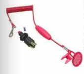 MOELLER 053445-10 KILL SWITCH Shuts Off Watercraft Motor In The Event The Operator Falls Off Or Overboard; Pull Type Using Inserted Key; Coiled Lanyard