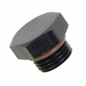 SPEEDFX 561214BK -12AN BLK ST THRD(O-RING) PLG Pipe Plug Fitting; -12AN; Anodized; Black; Aluminum; Single
