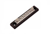 SEA DOG 426710-1 BUSS BAR-BRASS TIN PLATED/ABS Flat Strip Type; 5 Stud Terminal/ 2 Screw Terminal; 100 Amp; 4-3/16 Inch Length x 7/8 Inch Width; Tin Plated Brass/ABS