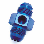 SPEEDFX 560668 -6AN X 1/8NPTF FLARE UNION W/PORT -6AN Flare Union With 1/8 Inch NPTF Port; Anodized Aluminum; Blue; Single