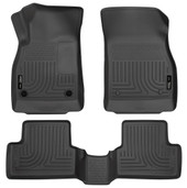 HUSKYLINER 98161 W.B. CRUZE 4PCS BLK 2011 Molded Fit; Smooth Arcing Ribs/ Raised Heel Pad; Black; Rubber; 3 Piece