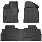 HUSKYLINER 99761 WB EDGE/MKX 4PCS 07-13 Molded Fit; Smooth Arcing Ribs/ Raised Heel Pad; Black; Rubber; 3 Piece