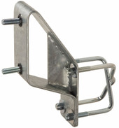 C.E. SMITH 27310G SPARE TIRE CARRIER Side Of Trailer Tongue/ Frame Rail; Holds Up To 15 Inch Wheel; Silver; Steel; Universal; 3/16 Inch Thick; With U-Bolt Clamp