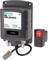 BLUE SEA 7719100-BSS SOLENOID ML 24V DTM 24 Volt DC; 500 Amp; Black; With SPDT Remote Control Contura Switch - ON-ON