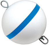 TAYLOR MADE 22171 SUR MOOR BUOY BLUE STRIPE 15' 15 Inch Diameter/ 47 Inch Circumference; White With Blue Stripe; Closed Cell Foam Interior With Polyethylene Shell; Blue Reflective Stripe For Night Time Visibility; 60 Pound Buoyancy In Sea Water TAYLOR MADE 22171 SUR MOOR BUOY BLUE STRIPE 15' 15 Inch Diameter/ 47 Inch Circumference; White With Blue Stripe; Closed Cell Foam Interior With Polyethylene Shell; Blue Reflective Stripe For Night Time Visibility; 60 Pound Buoyancy In Sea Water