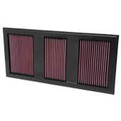 K&N FILTER 33-2985 AIRFLTR SLK350 3.5L V6 11 Washable; Red; Cotton Gauze; Panel; 16.688 Inch Length x 7-7/8 Inch Width x 1 Inch Height