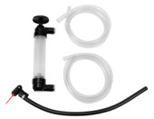 PERFORM TOOL W1156 GRIP CLIP TRANSFER PUMP Use To Changing Oil/ Inflating Beach Balls/ Siphoning Fluids; With 48 Inch x 1/2 Inch Diameter Clear View Hoses/ 15 Inch Air Pressure Hose/ Snap-Shut Valve/ Inflation Needle