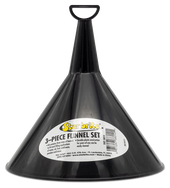 STAR BRITE 038010 FUNNEL SET - 3 PIECE Round; Black; Plastic; With US Label