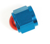 SPEEDFX 560429 -4AN R/B FLARE CAP Flare Cap; -4AN; Red/Blue; Anodized Aluminum