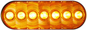 PETERSON MFG V821KA-7 LED TURN SIGNAL KIT Amber Lens; 7 LED; 6-1/2 Inch Length x 2-1/4 Inch Width; Grommet Mount; With Light/ Grommet And Plug