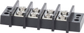 BLUE SEA 2604-BSS TERMINAL BLOCK/IND 4CIRC 65A 4 Circuit; 65 Amps; 600 Volts AC/DC; Screw Terminal; Black; Nickel Plated Brass Bus With Phenolic Base; Closed Back Design