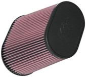 K&N FILTER RU-1024 UNIVERSAL CLAMP-ON AIR FILTER Washable; Red; Cotton Gauze; Oval Tapered; 7 Inch Top Outside Length x 9-1/4 Inch Base Outside Length; 10 Inch Height; 4-1/2 Inch Flange Inside Diameter x 5/8 Inch Flange Length; Black Rubber Top