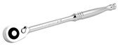PERFORM TOOL W38101 RATCHET 3/8 Inch Drive x 7-5/8 Inch Length; Quick Release Teardrop Head; 72 Teeth; Polished Nickel Chrome Plated; Chrome Vanadium Alloy Steel; Single
