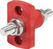 BLUE SEA 2204-BSS TERMSM FEEDTHROUGH 3/8-16 STUD RED Terminal Feed Through Connector; Single Terminal Point; 48 Volts; 250 Amps; 3/8 Inch-16 Stud Size; Red; Reinforced Thermoplastic Base With Tin-Plated Copper Alloy Stud