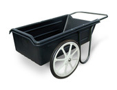 TAYLOR MADE 1060 DOCK CART W/SOLID TIRES 300 Pound Capacity; Black; Roto-Molded Poly-Tub; 2 Wheels; Curved Handle; 47 Inch Length x 23 Inch Width x 13 Inch Depth; For Marine Applications
