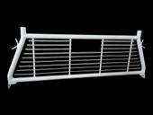 TRAILFX H0006W HEADACHE RACK W/O CUTOUT Round Tube; Louvered; Powder Coated; White; Steel