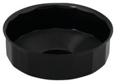 PERFORM TOOL W54112 FILTER CAP WRENCH Fits Multiple Brands Of Oil Filters; Cap Type; 74 Millimeter Size; 3/8 Inch Drive; Black; Steel; 15 Flutes