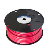 ANCOR 114505 TINNED COPPER BATTERY CABLE  2 AWG Without Terminal; Red Positive; Tinned Copper Conductor/ PVC Insulation; 50 Foot Spool; 2 Gauge Auxiliary Wire; 600 Volts; UL/ CSA/ ABYC/ US Coast Guard Certified