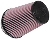 K&N FILTER RU-1027 UNIVERSAL CLAMP-ON AIR FILTER Washable; Red; Cotton Gauze; Round Tapered; 4-1/2 Inch Top Outside Diameter x 6-1/2 Inch Base Outside Diameter; 8 Inch Height; 4 Inch Flange Inside Diameter x 1-3/4 Inch Flange Length; Black Rubber Top
