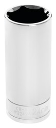PERFORM TOOL W32424 SOCKET DP 24MM 1/2 Inch Drive; 24 Millimeter; Metric; Deep Socket; 6 Point; Polished Nickel Chrome Plated; Vanadium Alloy Steel; Single