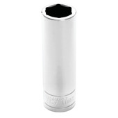 PERFORM TOOL W32417 SOCKET DP 17MM WILMAR 1/2 Inch Drive; 17 Millimeter; Metric; Deep Socket; 6 Point; Polished Nickel Chrome Plated; Vanadium Alloy Steel; Single