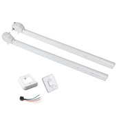 LIPPERT COMP 362241 POWER HDWE XL WHITE For XL Patio Awnings; Fixed Pitch; Powered With Standard Head; 78 Inch From Awning Rail Down; White; With 2 Arms/ Switch and Wiring Harness/ Fasteners; Full Set