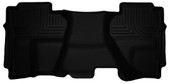 HUSKYLINER 19241 WB 2ND SILVERADO 2014 Molded Fit; Smooth Arcing Ribs/ Raised Heel Pad; Black; Rubber; 1 Piece; Extends Under Rear Seat/ GearBox Can Be Mounted On Top Of Liner