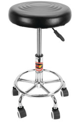 PERFORM TOOL W85027 PNEUMATIC ROLLING BAR STOOL 13 Inch Diameter Pneumatic Action Height Adjustable Seat; With Five Dual Caster Wheels; Without Backrest; 250 Pound Weight Capacity