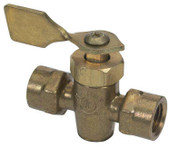 MOELLER 033300-10 1/4 FNPT M/F BRASS SHUT-OFF Straight Angle; 1/4 Inch NPT Female x 1/4 Inch NPT Male; 1/4 Turn Shut Off; Brass; Single