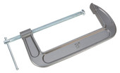 PERFORM TOOL W215C C-CLAMP 8 Inch Jaw Width; Quick Release; Tough Enamel Finish; Malleable Iron; With Swivel Pad
