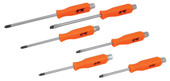 PERFORM TOOL W1729 6PC STRIKE CAP SCREWDRIVER SET Phillips and Slotted; #1/ #2/ #3 Phillips and 3/16 Inch/ 1/4 Inch 5/16 Inch Slotted; Heat Resistant Handles; With Magnetic Tip; Set Of 6; With Hex Drive Strike End Caps PERFORM TOOL W1729 6PC STRIKE CAP SCREWDRIVER SET Phillips and Slotted; #1/ #2/ #3 Phillips and 3/16 Inch/ 1/4 Inch 5/16 Inch Slotted; Heat Resistant Handles; With Magnetic Tip; Set Of 6; With Hex Drive Strike End Caps