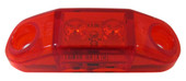PETERSON MFG V168R RED LED CLEARANCE LIGHT LED; Oblong; 2.6 Inch Length x 0.75 Inch Width; Red Lens; Surface Mount; Mounts On 1-15/16 Inch Centers