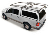 TRAILFX FCLR002B CONTRACTOR LADDER RACK - 1000 LB 800 Pound Capacity; Multi-Fit; Powder Coated; Black; Steel; For Trucks With Camper Shell
