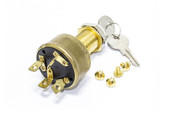 SIERRAMARINE MP41020 IGNITION SWITCH Universal; With 4 Wire Connection; Dash Mount; With Key; Brass; Switch Positions: Acc-Off-Run-Start