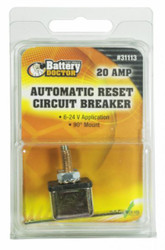 WIRTHCO 31113 ANGLE BRACKT TYPE 1-20AMP 20 Amp; Fits 6 to 24 Volt Application; Automatic Reset; Single; Stud Mounted With Right Angle Bracket