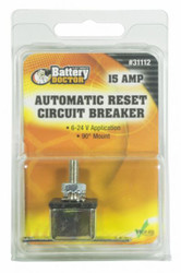 WIRTHCO 31112 ANGLE BRACKT TYPE 1-15AMP 15 Amp; Fits 6 to 24 Volt Application; Automatic Reset; Single; Stud Mounted With Right Angle Bracket