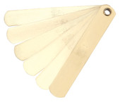 PERFORM TOOL W80526 FEELER GAUGE 6 Blades/ 0.006 To 0.016 Inch And 0.152 To 0.406 Millimeter; Brass