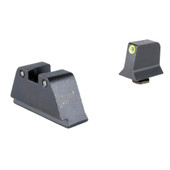 Trijicon Suppressor/Optic Height, Night Sights, Yellow Front with Black Rear & Green Lamps, Fits Glock 17,19,22,23,24,26,27,31,32,33,34,35,39 GL201-C-601135