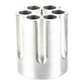 Caliber Gourmet Revolver Cylinder Pen Holder, Aluminum, Silver CBG-1007