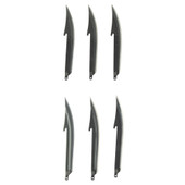 Outdoor Edge Edge Boning/Filet Blades, Plain Edge, 5" Blades, 420J2 Stainless Steel, Black Oxide Finish, Black, 6 Pack RR50K-6C