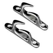 Whitecap Skene Bow Chock 4-1\/2" Pair - Chrome Plated Brass
