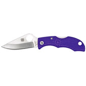 Spyderco Ladybug 3, 1.94" Folding Knife, Clip Point, Plain Edge, VG-10 Purple FRN, Circle Thumb Hole LPRP3
