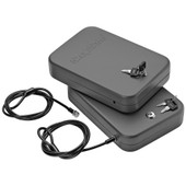 SnapSafe Lock Box, X-Large, 10" x 7" x 2", 2 Pack, Keyed Lock, 16 Gauge Steel, Cable Included, Black, 2 Pack 75211