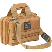 Bulldog Cases Deluxe 2 Pistol Range Bag w/ Strap & MOLLE, Tan BDT917T