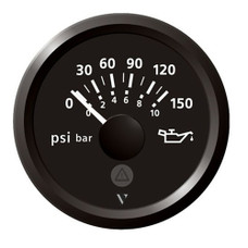 Veratron 52mm (2-1\/16") Viewline Engine Oil Pressure 150 PSI - Black Dial  Bezel