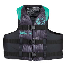 Full Throttle Adult Nylon Life Jacket - L\/XL - Aqua\/Black