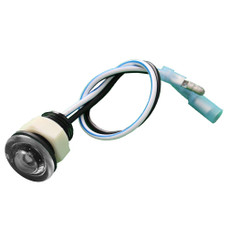Innovative Lighting Blue\/White Bi-Color Domed Bulkhead Light w\/2 Wires - .156" Bullets