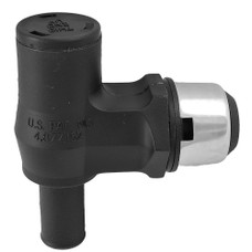 Attwood 90 P-Trap Fuel Tank Vent - Black w\/Stainless Steel Trim Cover
